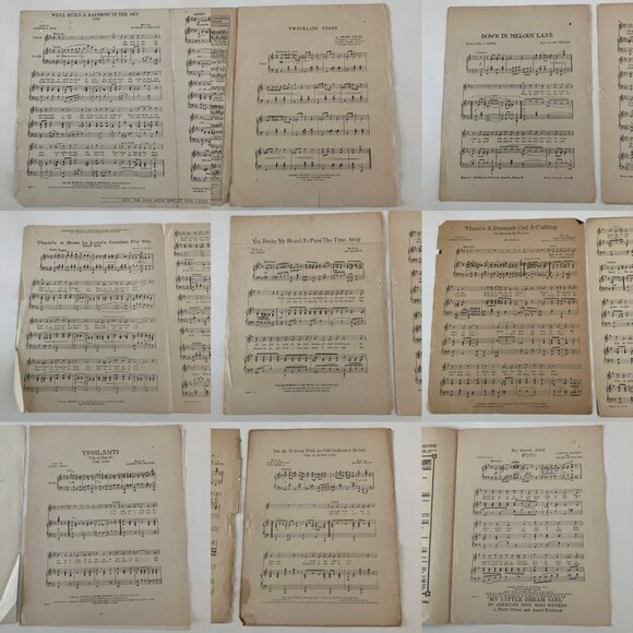 1910s Vintage Sheet Music Ypsilanti You Broke My Heart to Pass the Time Away - Picture 11 of 16